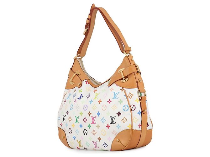 Louis Vuitton Monogram Multicolore Schultertasche Weiß Rot - Ansicht 2