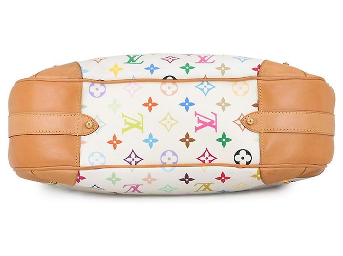 Louis Vuitton Monogram Multicolore Schultertasche Weiß Rot - Ansicht 3