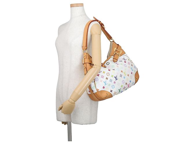 Louis Vuitton Monogram Multicolore Schultertasche Weiß Rot - Ansicht 4