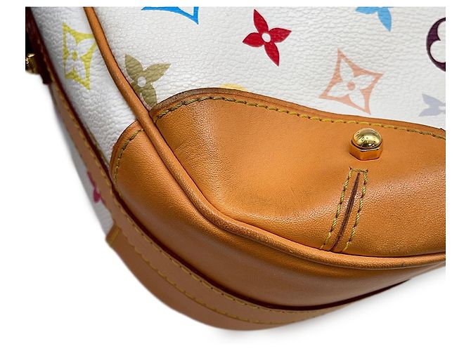 Louis Vuitton Monogram Multicolore Schultertasche Weiß Rot - Ansicht 6