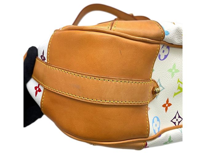 Louis Vuitton Monogram Multicolore Schultertasche Weiß Rot - Ansicht 7