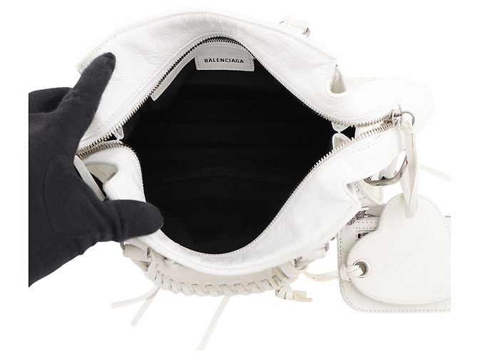 Borsa Balenciaga Neo Cagole XS Bianco - vista 6