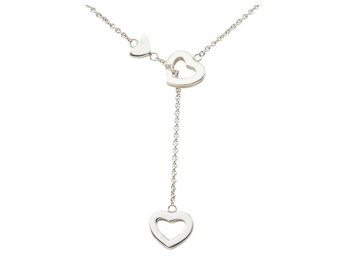 Autre Marque Collana a catena lariat Open Heart Link Tiffany & Co. Elsa Peretti Argento - vista 2
