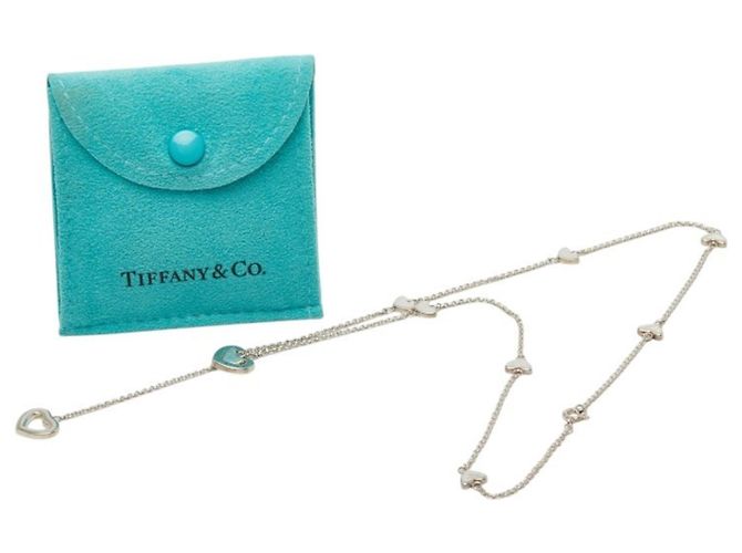 Autre Marque Collana a catena lariat Open Heart Link Tiffany & Co. Elsa Peretti Argento - vista 7