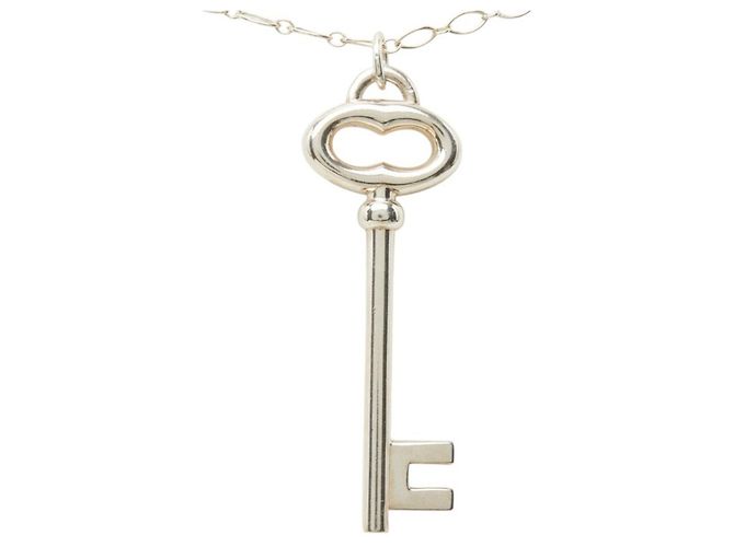 Autre Marque Collana con pendente a chiave ovale Tiffany & Co. in argento 925 - vista 2