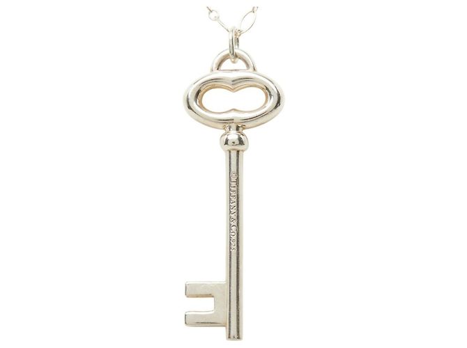 Autre Marque Collana con pendente a chiave ovale Tiffany & Co. in argento 925 - vista 3