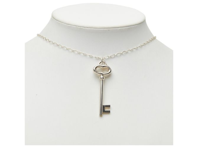 Autre Marque Collana con pendente a chiave ovale Tiffany & Co. in argento 925 - vista 7