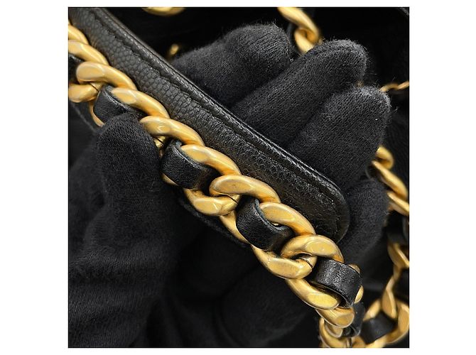 Chanel Matelassé Medium Schultertasche Schwarz - Ansicht 11