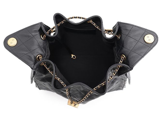 Chanel Matelassé Medium Schultertasche Schwarz - Ansicht 5