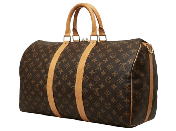 Borsa Boston Louis Vuitton Monogram Keepall Bandoulière 45 Marrone - vista 2