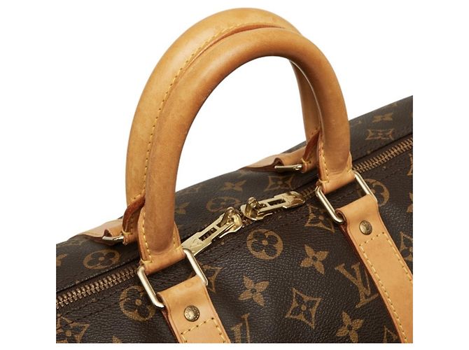 Borsa Boston Louis Vuitton Monogram Keepall Bandoulière 45 Marrone - vista 7