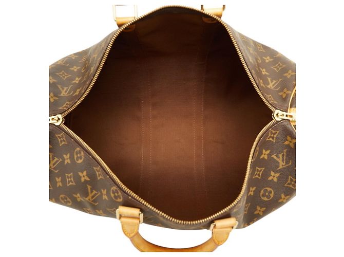 Borsa Boston Louis Vuitton Monogram Keepall Bandoulière 45 Marrone - vista 8