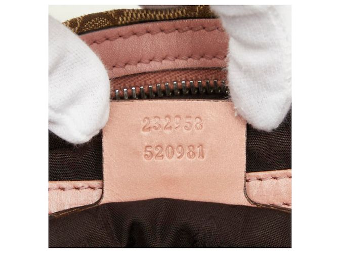 Bolso Gucci GG Canvas Twins Rosa Beige - vista 10