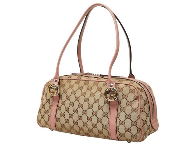 Bolso Gucci GG Canvas Twins Rosa Beige - vista 2