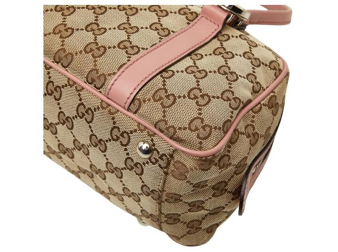 Bolso Gucci GG Canvas Twins Rosa Beige - vista 4