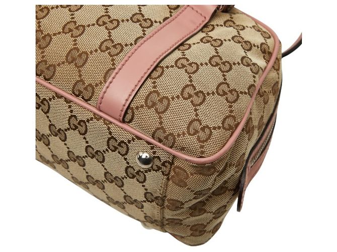 Bolso Gucci GG Canvas Twins Rosa Beige - vista 6