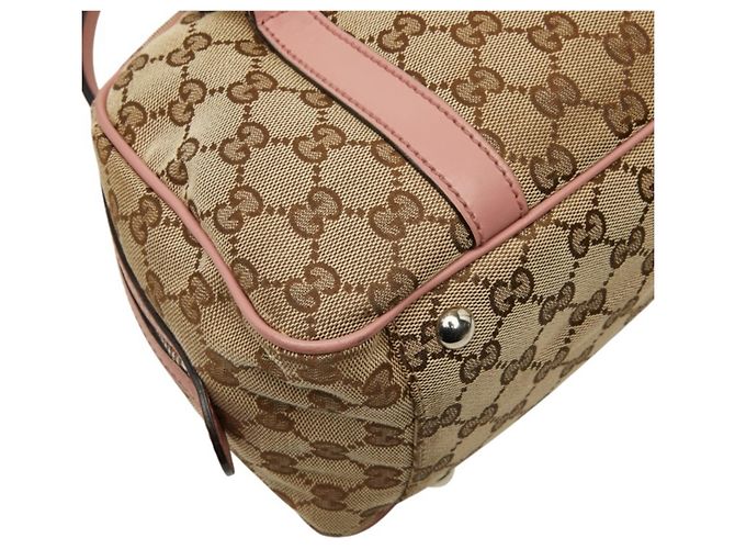 Bolso Gucci GG Canvas Twins Rosa Beige - vista 7