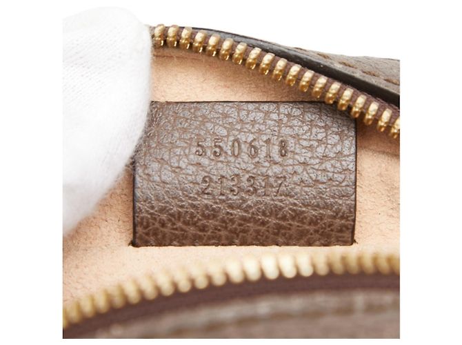 Borsa a tracolla con catena Gucci Ophidia GG Supreme Marrone - vista 10
