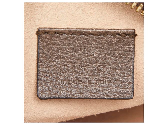 Borsa a tracolla con catena Gucci Ophidia GG Supreme Marrone - vista 9