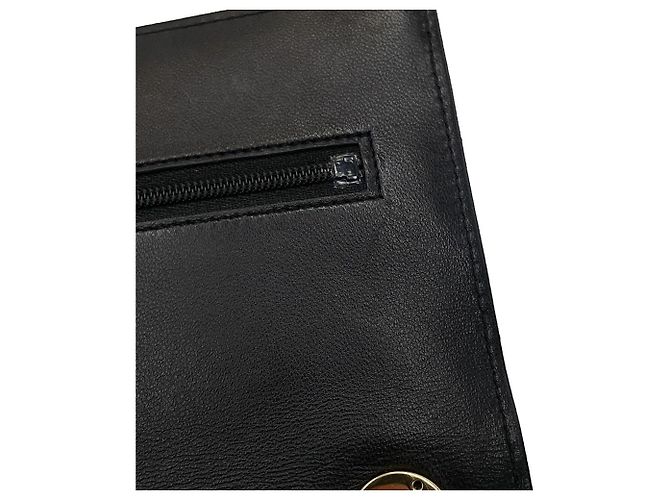 Portafoglio con catena Chanel in pelle d'agnello nera Nero - vista 12