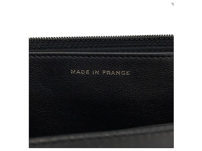 Portafoglio con catena Chanel in pelle d'agnello nera Nero - vista 16