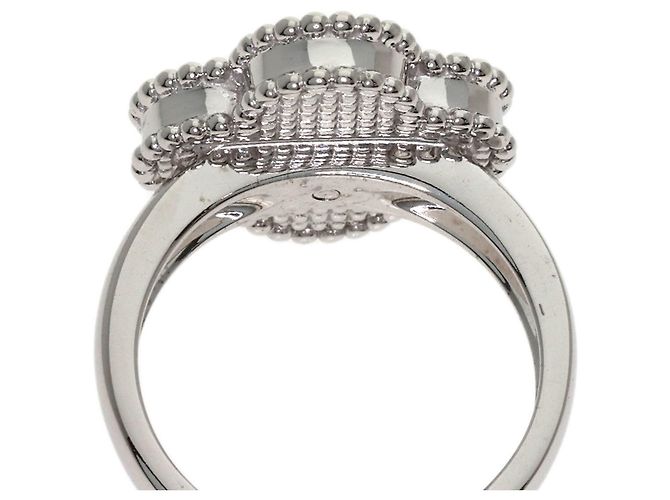 Van Cleef & Arpels Vintage Alhambra Ring aus Perlmutt und Diamanten - Ansicht 9