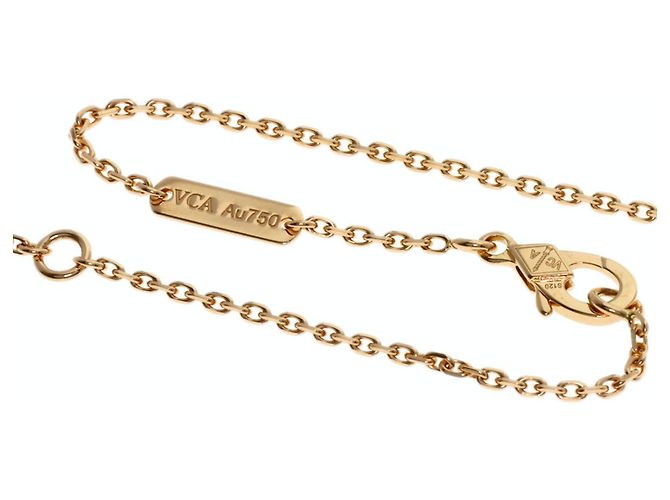 Collana Van Cleef & Arpels Vintage Alhambra in rodonite e diamanti - vista 3