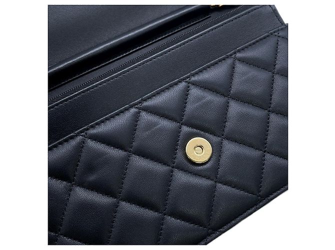 Chanel Classic Matelassé Chain Wallet Schwarz - Ansicht 10