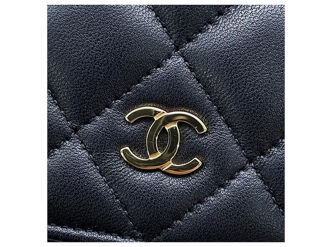 Chanel Classic Matelassé Chain Wallet Schwarz - Ansicht 13