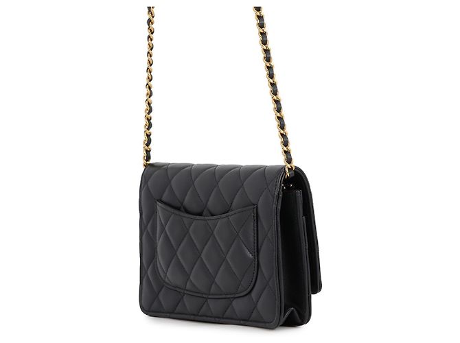 Chanel Classic Matelassé Chain Wallet Schwarz - Ansicht 2