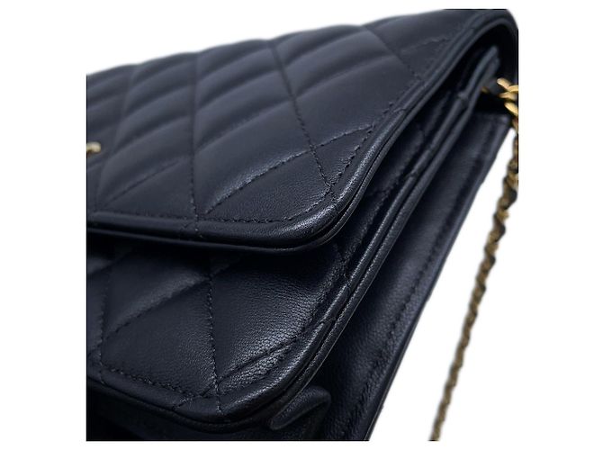 Chanel Classic Matelassé Chain Wallet Schwarz - Ansicht 7