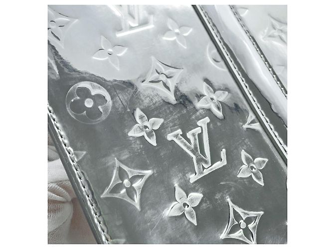 Sac Cabas Louis Vuitton Monogram Mirror Sac Plat Argenté - vue 13