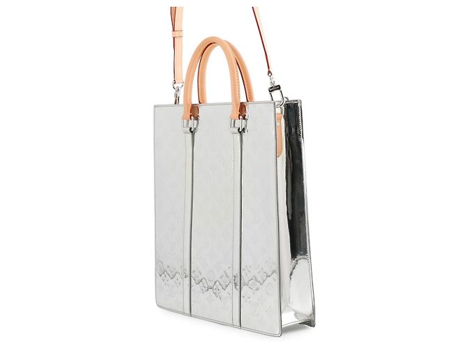 Sac Cabas Louis Vuitton Monogram Mirror Sac Plat Argenté - vue 2