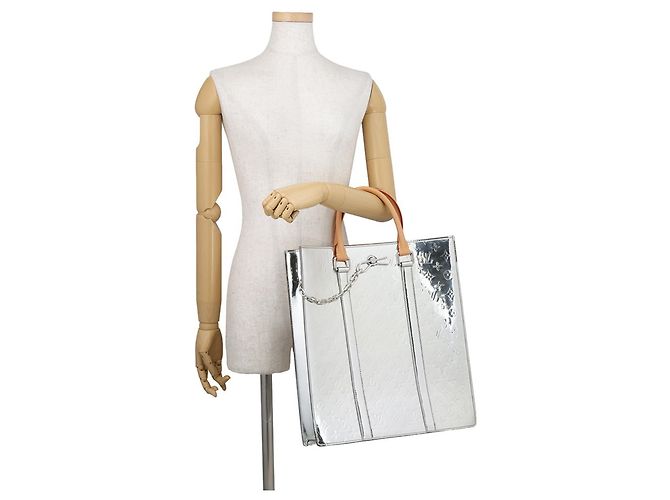Sac Cabas Louis Vuitton Monogram Mirror Sac Plat Argenté - vue 5