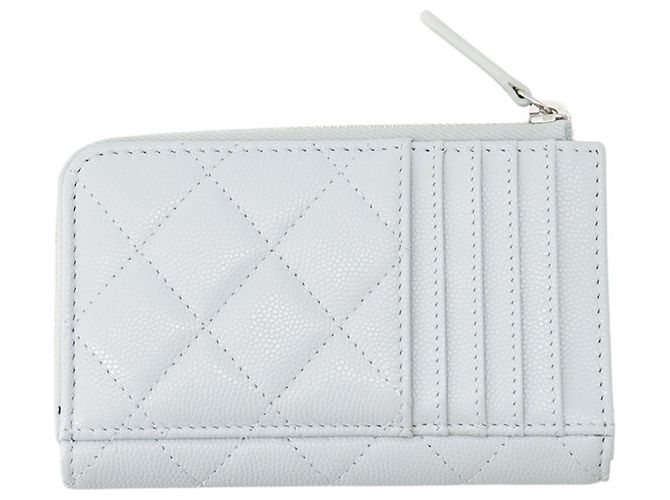 Chanel Matelassé Münzbeutel Hellblau - Ansicht 3