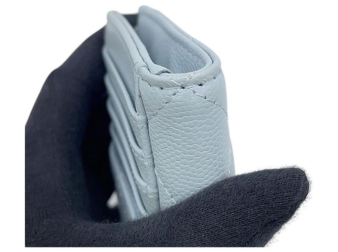 Chanel Matelassé Münzbeutel Hellblau - Ansicht 6