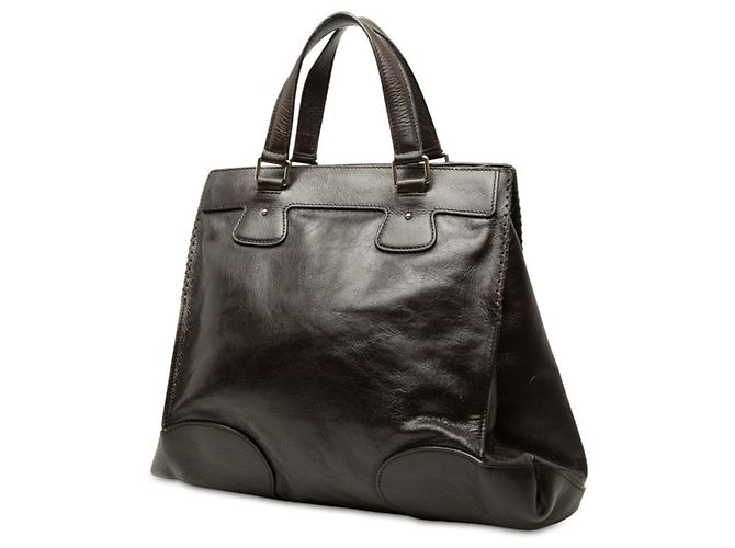 Céline Bolsa de mão/Bolsa de ombro Celine em couro marrom - vista 2