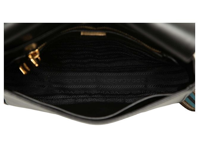 Saffiano Bolso bandolera Prada Logo Negro - vista 4