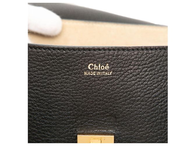 Borsa a tracolla con catena Chloé Drew Nero - vista 5