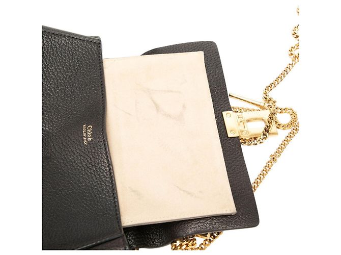 Borsa a tracolla con catena Chloé Drew Nero - vista 6