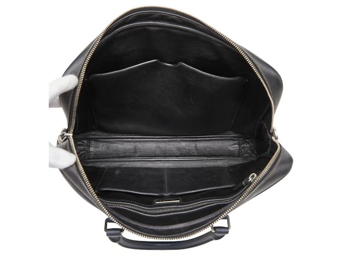Saffiano Sac à main Prada avec plaque logo Triangle Noir - vue 8