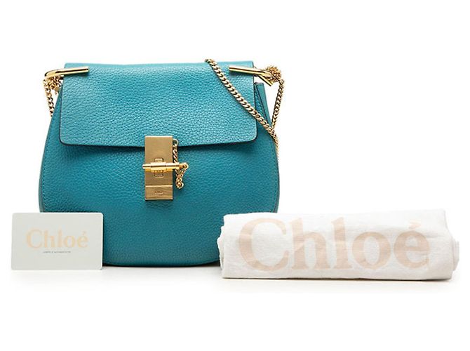 Borsa a tracolla Chloé Drew Chain Blu D'oro - vista 7