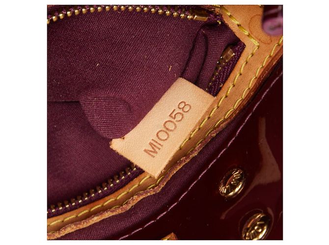 Borsa Louis Vuitton Monogram Vernis Lead PM Bordò Porpora - vista 10