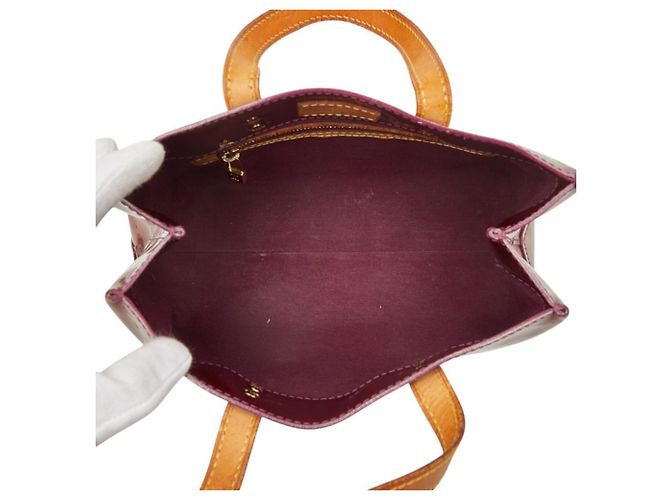 Borsa Louis Vuitton Monogram Vernis Lead PM Bordò Porpora - vista 9