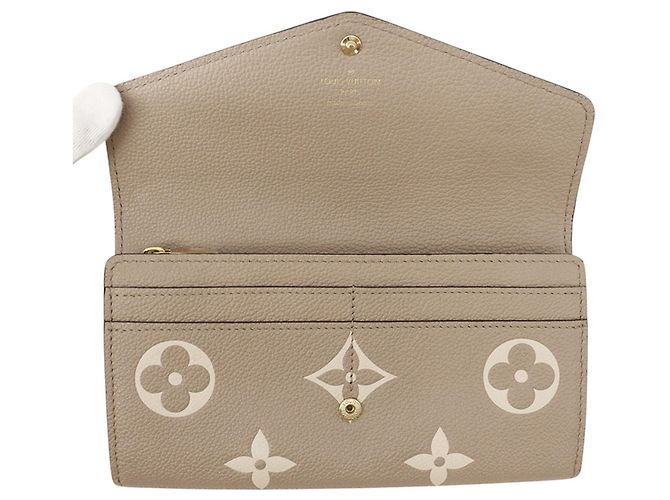 Sarah Cartera Larga Louis Vuitton Monogram Empreinte Gris - vista 4