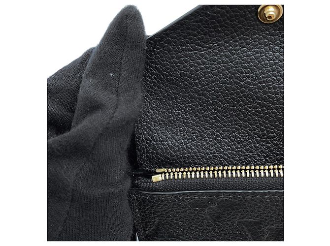 Louis Vuitton Monogram Empreinte Tri-fold Geldbörse Schwarz - Ansicht 10