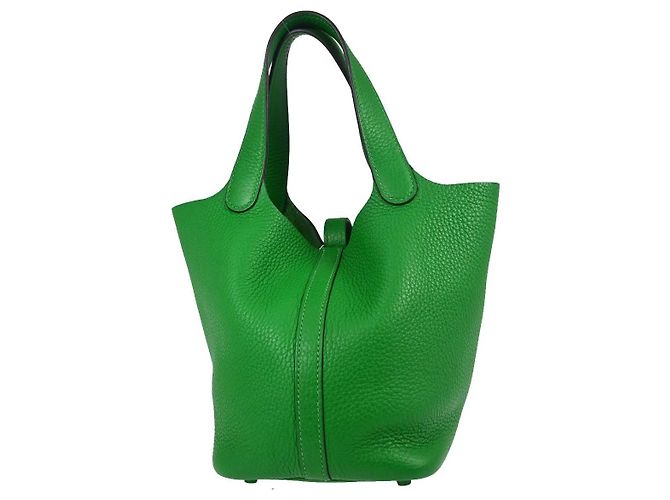 Hermès Hermes Picotin Lock Clemence MM Verde - vista 2