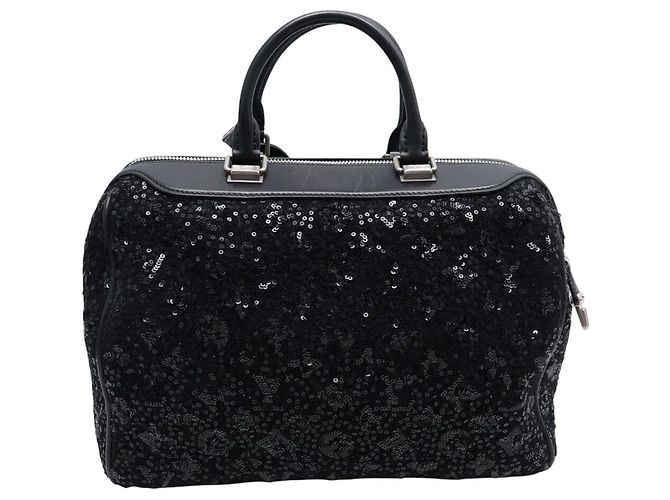 BORSA A MANO LOUIS VUITTON SPEEDY 30 SUNSHINE EXPRESS SEQUINS M40801 Nero - vista 2