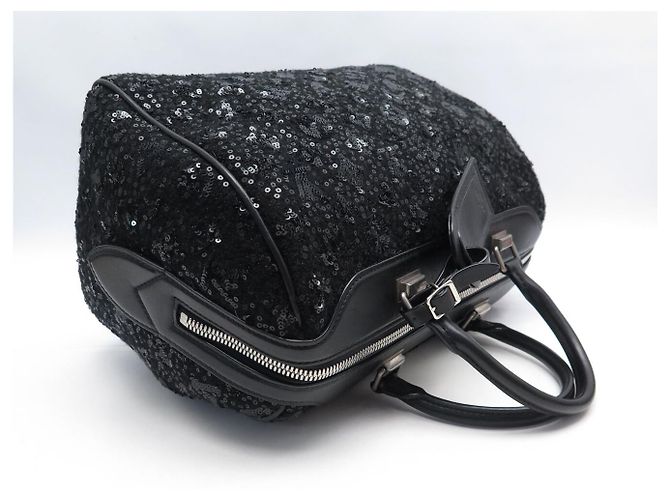 BORSA A MANO LOUIS VUITTON SPEEDY 30 SUNSHINE EXPRESS SEQUINS M40801 Nero - vista 4