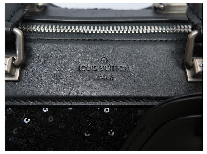 BORSA A MANO LOUIS VUITTON SPEEDY 30 SUNSHINE EXPRESS SEQUINS M40801 Nero - vista 6